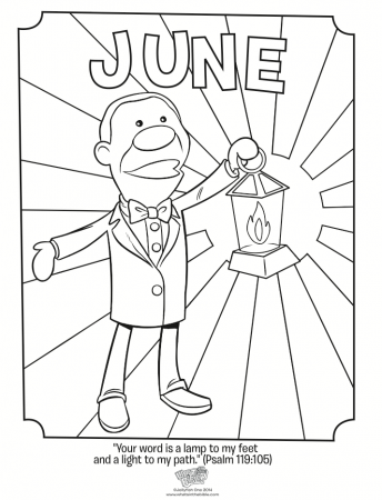 June Coloring Page - Psalm 119:105 | Whats in the Bible