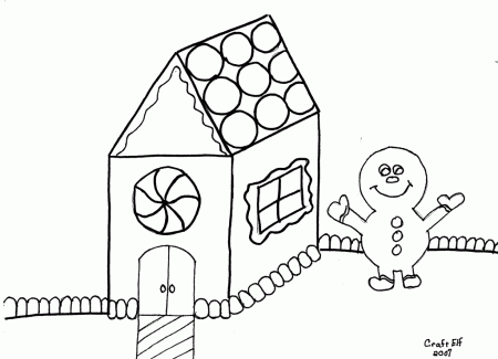 Gingerbread Houses Coloring Pages 318 | Free Printable Coloring Pages