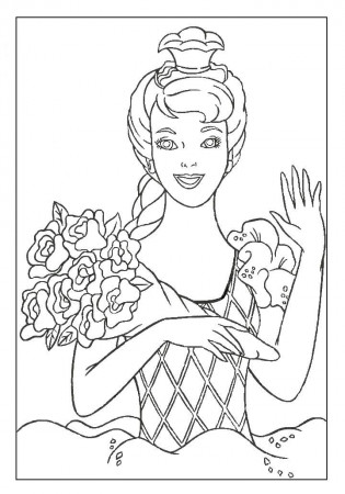 Free Printable Barbie Dresses Coloring Pages For Kids | Free 