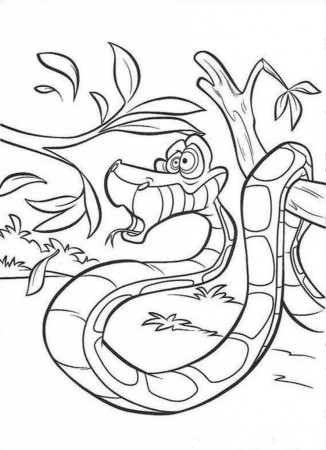 Cartoon: Online Jungle Book Drunk Snake Coloring Page Coloringplus 