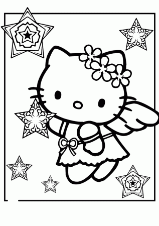Hello Kity Coloring Pages 653 | Free Printable Coloring Pages