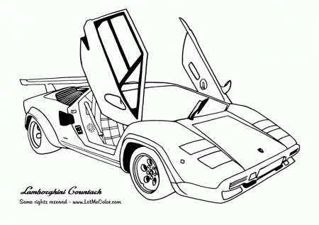 Handsome Rugged Lamborghini Coloring Pages Cars Free 230 Car 