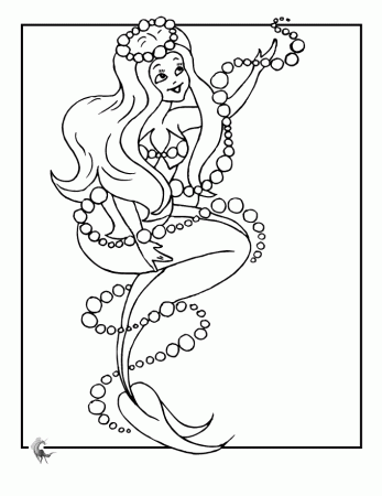 Barbie Mermaid Coloring Pages