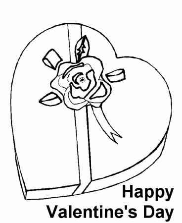 Valentine's Day Hearts Coloring Pages - A big heart-shaped box of 