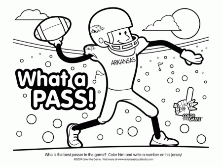 Arkansas Razorback College Football Coloring Pages 07