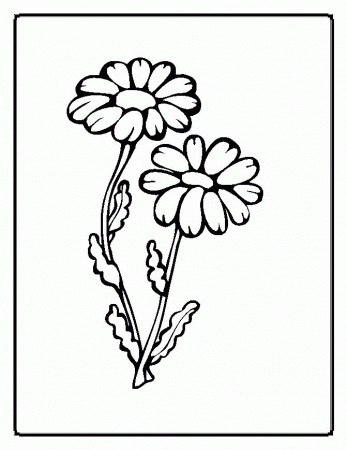 flower coloring pages medium | HelloColoring.com | Coloring Pages