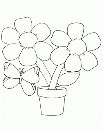 Spring Flowers Colouring Pages Images - Spring day Cartoon 