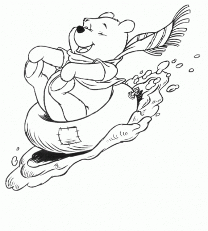 Jerry Skiing Coloring Page | Kids Coloring Page