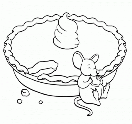 Mouse-Eating-A-Pie-Coloring- 