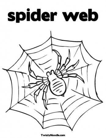 a spiders web Colouring Pages