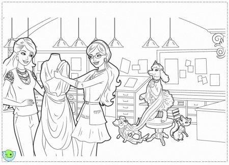 Barbie Fashion Fairytale Coloring pages for kids