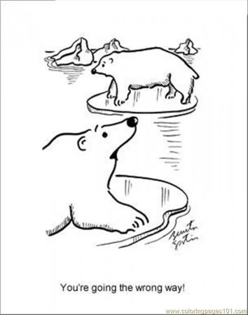 Coloring Pages Polar Bear 1 (Cartoons > Little Polar Bear) - free 