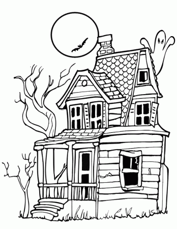 Childfree Haunted House Coloring Pages