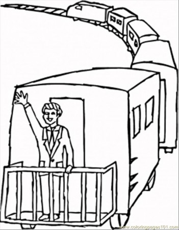 Coloring Pages Waving From Caboose (Transport > Land Transport 