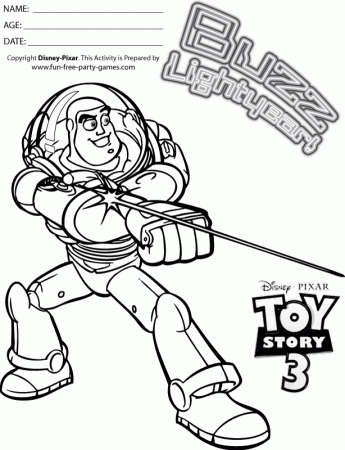 Toy Story Coloring Pages Free by Fun Free Party Games