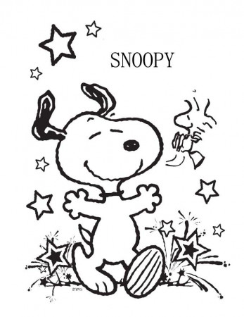 Snoopy-Very-Happy-Coloring- 