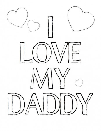 I Love My Daddy coloring page | Toddler Love