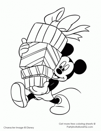 Print Mickey Mouse Christmas Coloring Pages | Laptopezine.