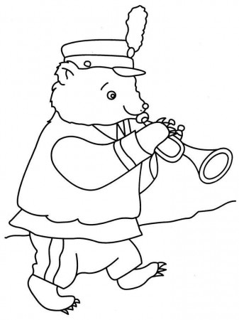 playing instrument Colouring Pages