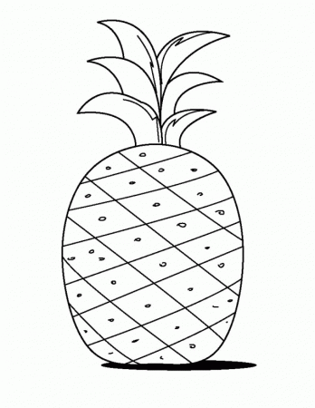 Easy Pineapple Coloring Pages | Laptopezine.