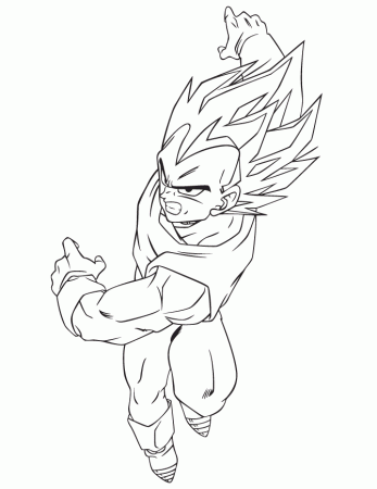 Dragonball z Vegeta Colouring Pages