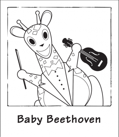 Baby Beethoven Colouring Pages