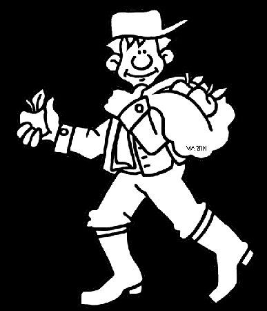 Johnny Appleseed coloring page