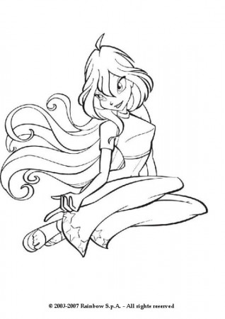 BLOOM coloring pages - Bloom the leader of the Winx club