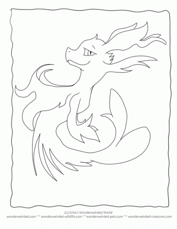 Printable Cartoon Coloring Pages Seadragon,Echo's Cartoon Seahorses