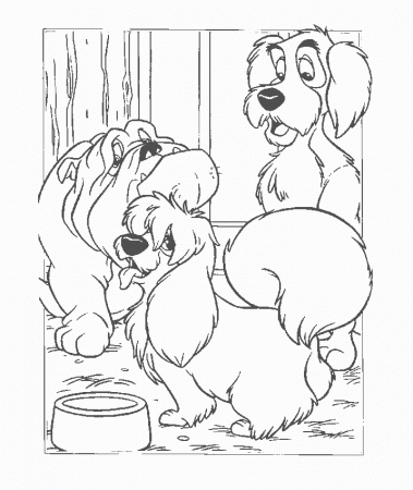 Lady And Thr Tramp Coloring Pages