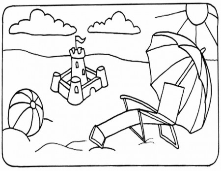 beach coloring pages | Coloring Picture HD For Kids | Fransus 