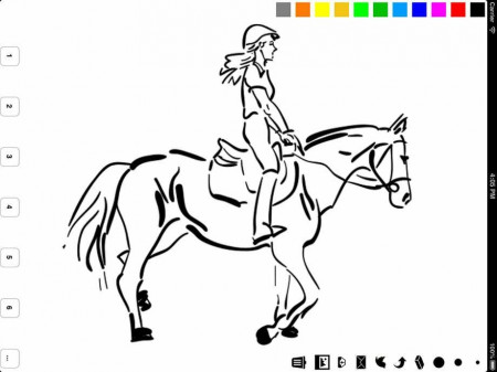Horse Coloring Book for Girls: Learn to color a pony and horses in 