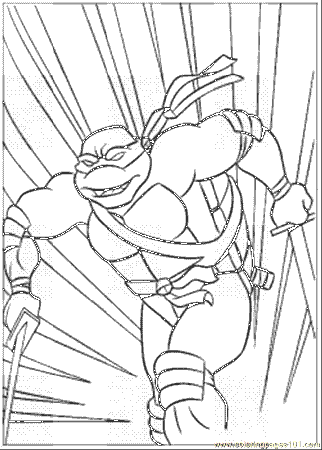 Coloring Pages Leonardo Is On His Way (Cartoons > Ninja Turtles 