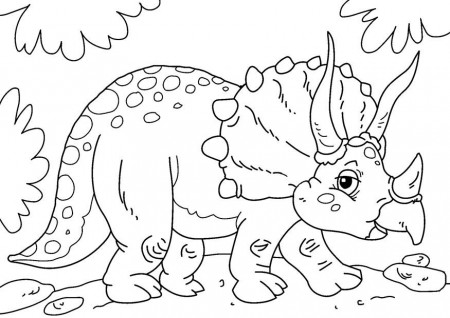 Coloring page dinosaur - triceratops - img 27631.