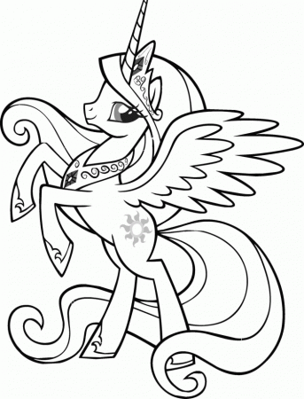 Beautiful Queen Little Pony Coloring Pages - My Little Pony 