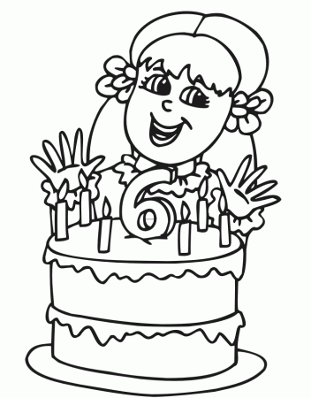 birthday coloring page year old girl