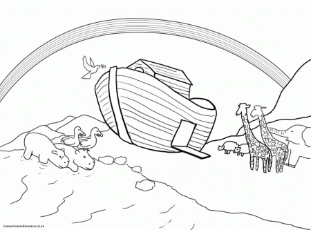 Sunday School Coloring Page Noah's Ark | Free Coloring Pages