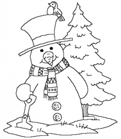 winter and christmas Colouring Pages
