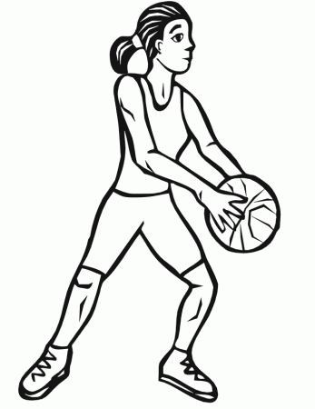 basket ball player Colouring Pages