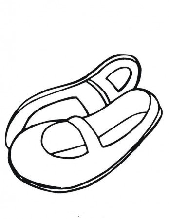 Old princess shoes coloring page | Kids Coloring Page