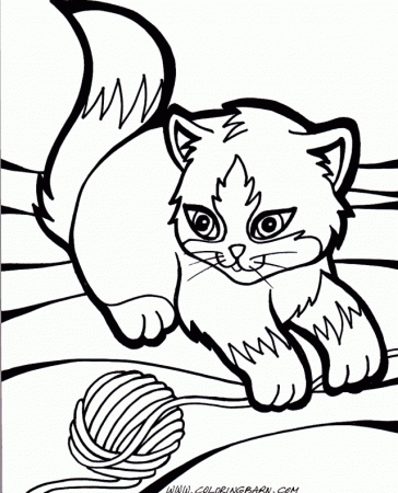 Kitten And Puppy Coloring Pages 134269 Label Cute Kitten And 