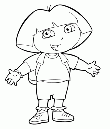 dora the explorer free coloring pages | Disney coloring page