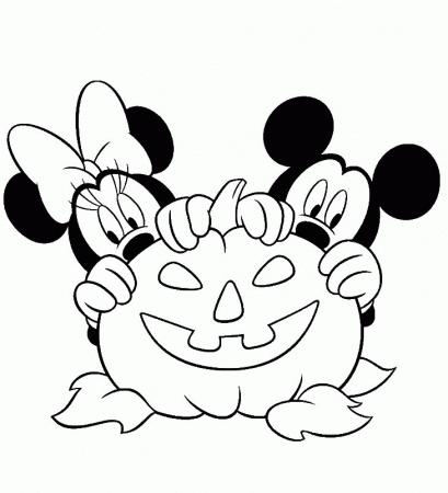Halloween-Mickey-Minnie-Mouse (142K) | coloring pages