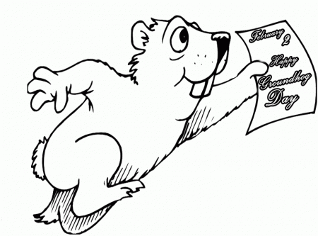 Groundhog Day Coloring Pages For Kids