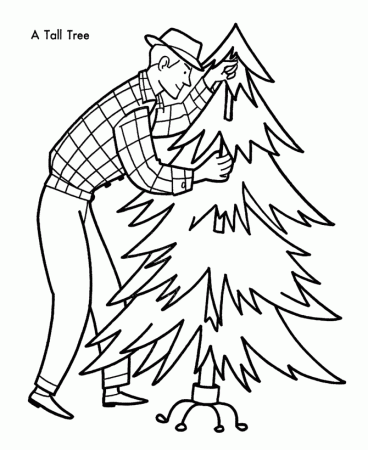 Christmas Tree Coloring Pages - Bringing Home the Christmas Tree 
