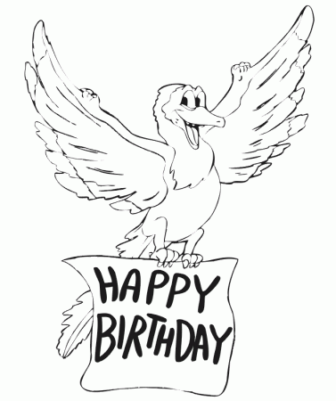 Happy Birthday Coloring Pages For Kids Disney Images & Pictures 