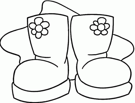 snow boot Colouring Pages