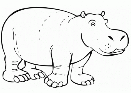 Hippopotamus-coloring-pictures-2 | Free Coloring Page Site