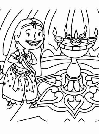 Ganesha Diwali Colouring Pages