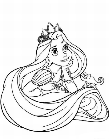 Tangled Colouring Page - Colouring Pages Online Australia